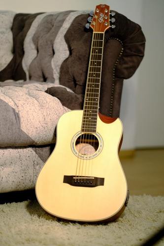 Violão Seizi Baby Akira Half Cutaway Natural Satin Com Bag