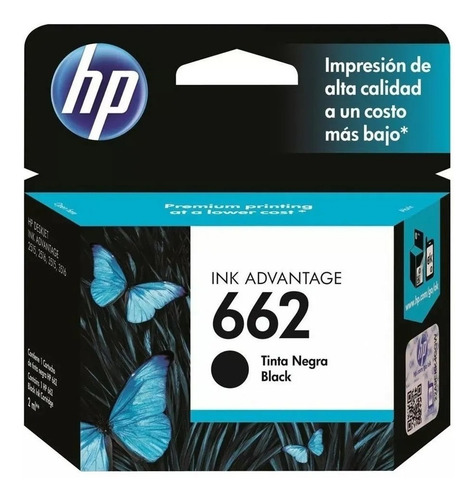 Combo Cartucho Hp 662 Negro + Color Original
