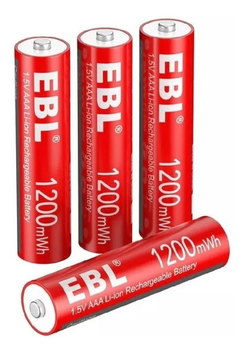 Pack 4 Pilas Recargables Ebl Triple Aaa De Litio 1200mwh