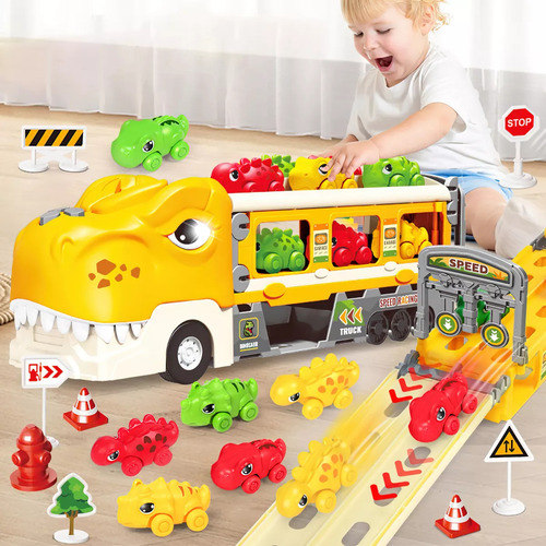 Carros Juguete Dinosaurio Transformer 7 En 1 Para Niños