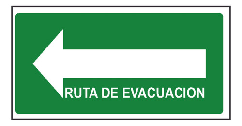 Letreros Señalizacion Proteccion 20x40cm Ruta De Evacuacion