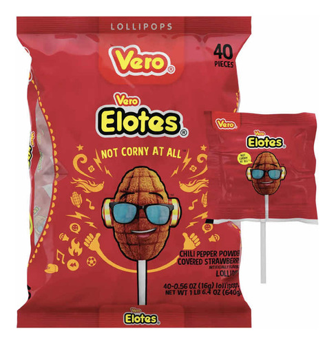 Paletas, Chupetas, Dulces Mexicanos Importados Vero® Elotes