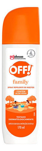 Repelente De Insetos OFF Family 170ml Spray