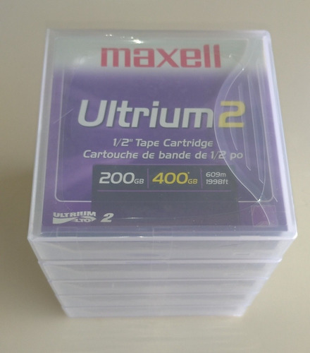 Cajas De 5 Cintas De Respaldo Maxell 200/400gb