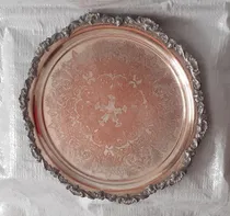 Comprar Antigua Bandeja Labrada Cobre Plateado Reprodu Old Sheffield