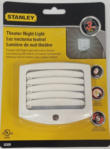 Luz Nocturna Led Teatral Con Sensor Incorporado Stanley