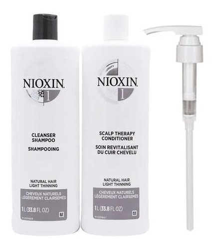 Nioxin 1 Duo Shampoo Y Acondicionador Sist 1  1 Litro C/u