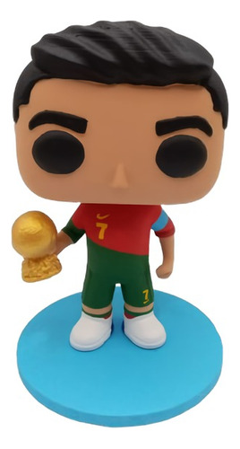 Funko Cristiano Ronaldo Balon De Oro Caja Impreso En 3d