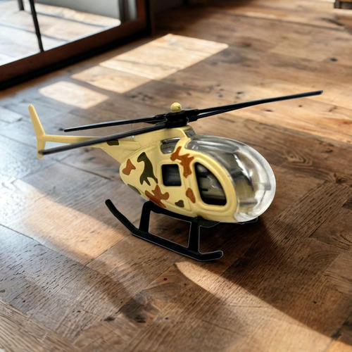 Ff Helicóptero De Aleación Fundida A Presión A Escala 1/64,