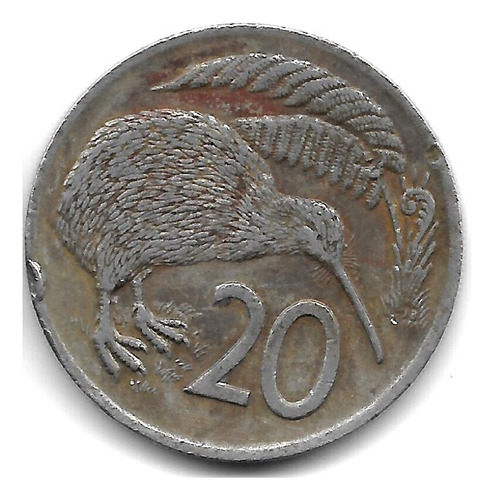 Nueva Zelanda Moneda De 20 Centavos Año 1976 - Km 36.1