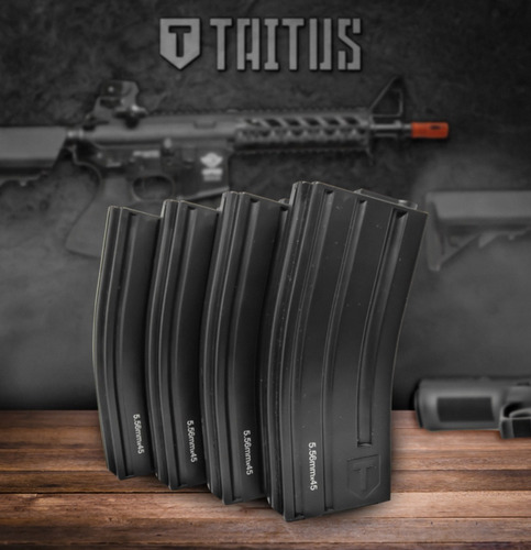 Imagem 5 de 5 de Magazine Carregador Airsoft M4/m16 Mid-cap 120bbs - Taitus