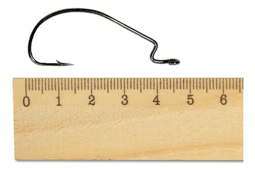 Anzol Offset 4/0 - P/ Isca Artificial Soft Shad Minhoca Grub
