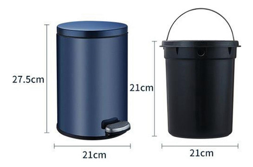 Cubo De Basura Con Pedal De Acero Inoxidable A Prueba De