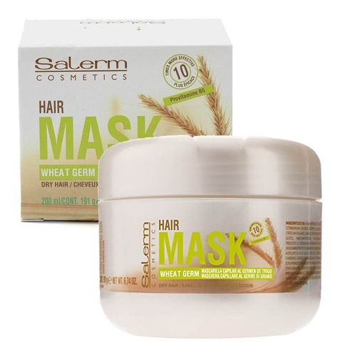 Salerm ® Mask Germen De Trigo 200ml Mascarilla Reparación Nutritiva Cabello Sano Brilloso Y Cuidado Con Envio Gratis