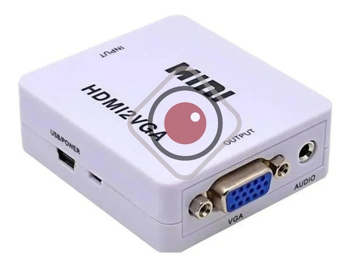 Conversor Video Adaptador Hdmi A Vga Audio 1080p Full Hd 