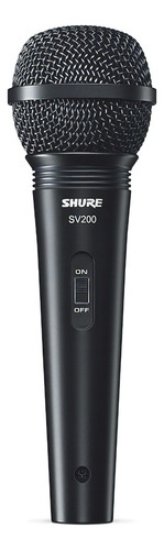 Microfono Dinamico Sv200 Shure Color Negro