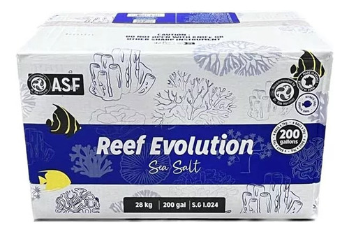 Sal Marina Asf Reef Salt Evolution Box 28 Kg 770lts Acuario