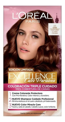 Tinte Para Cabello L'oréal Excellence Cafés Parisinos 5.5 Ch