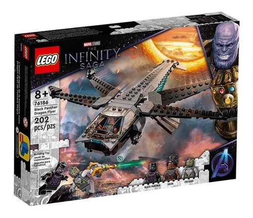 Lego Super Heroes Dragon Flyer De Black Panther 76186 Cantidad De Piezas 202