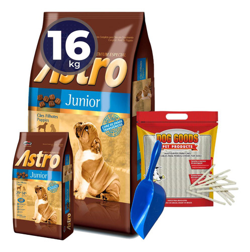 Alimento Astro Junior 15kg +  Stick