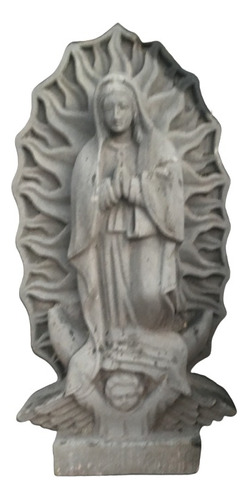 Vírgen De Guadalupe Estatua Escultura En Piedra Altura 53 Cm