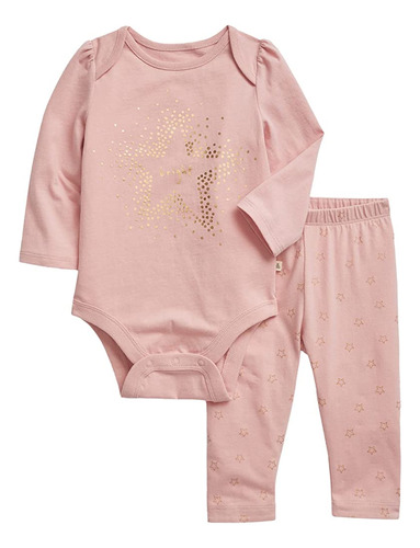 Gap Baby Girls Bodysuit Outfit Set Pink Standard 6-12m