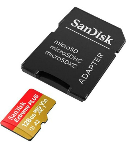Tarjeta Microsdxc Sandisk Extreme Plus 128gb Con Adaptador