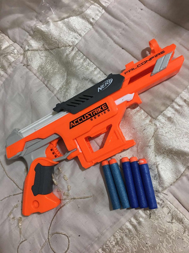 Nerf Fire Accustrike Series Pistola Lanza Dardos Naranja