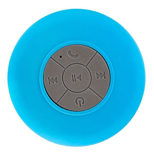 Altavoz Bluetooth impermeable con succión azul Bts-06