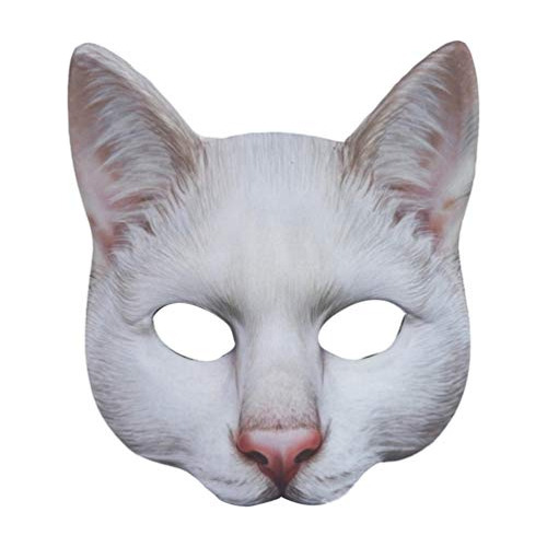 Cat Mask Animal Half Face Mask Halloween Novelty Costume Par