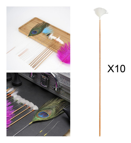 3 X 10 Uds. De Palillos De Plumas De Ganso, Cómodas S