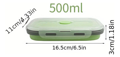 Fiambrera De Silicona Plegable 4 Piezas/set
