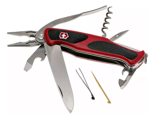 Victorinox Navaja Ranger Grip 74, Roja, 14 Usos Con Pinza !!