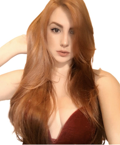 Imagem 1 de 7 de Cabelo Bio Orgânico Liso Ruivo Acobreado 68 Cm/150g Tictac