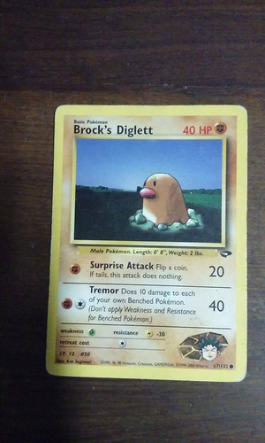 Cartas Pokemon Brock´s Diglett Common Gym