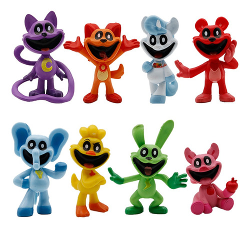 8pcs Smiling Critters Figura Modelo Juguete Niños Regalo 