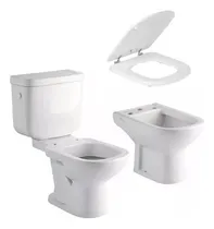 Comprar Juego Baño Ferrum Bari Largo Inodoro Deposito Bidet Y Tapa