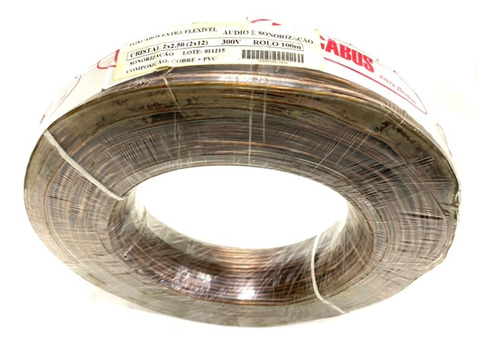 Cabo Paralelo 2x2,50mm 2x12 Cristal Rolo Foxcabos Tecniforte