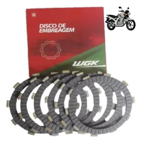 Jogo De Disco De Embreagem Honda Cbx 250 Twister 2000até2008