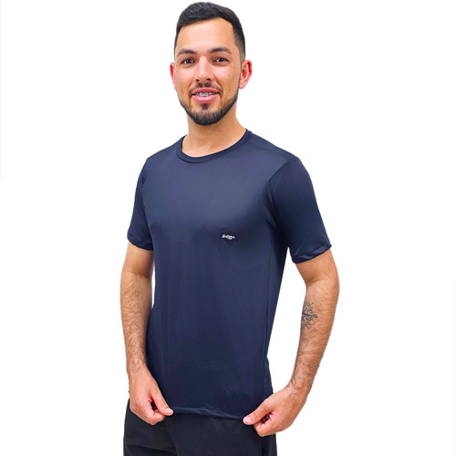 Camiseta Poliamida Elástica Manga Curta Modeladora