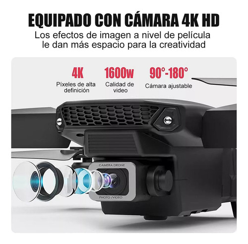 Dron Fpv Con Cámara 4k Wifi Profesional +2batería Recargable