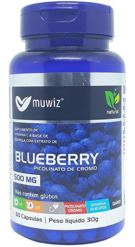 Blueberry 500mg 60caps Muwiz