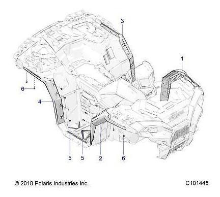 Polaris Flare, Rear, Left, Gloss Black, Genuine Oem Part Pxf