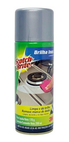 Imagem 4 de 4 de 10 Brilha Inox 3m Scotch Brite Limpa E Da Brilho 200ml