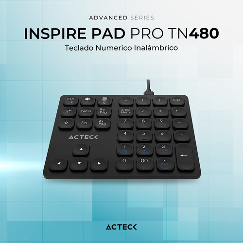 Teclado Numerico Acteck Tn480 Inalambrico Multidispositivo