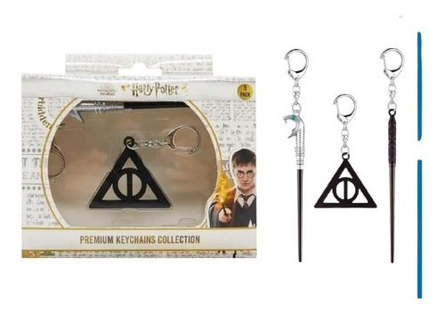 Harry Potter Llavero Pack X3 Giratiempos De Metal-original