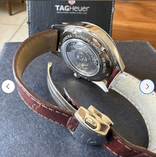 Reloj Para Caballero Tag Heuer Marrón Acero Blanco (Usado)