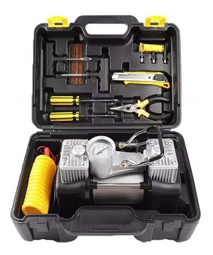 Caja Compresor Aire Doble Cilindro 12v Inflador Neumaticos F