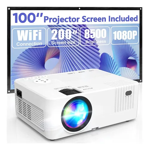 comprar Mini Proyector Portatil Con Wifi 8500 Lux Resolución 1080p