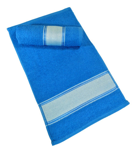 Kit 24 Toalhinha Lavabo Social Mão Felpuda Para Sublimação Cor Azul